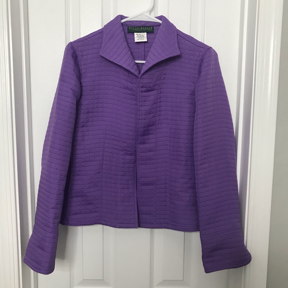 Harve Bernard Purple Light Weight Jacket - Perfect